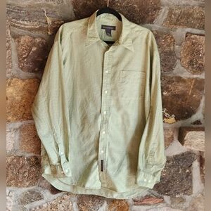 Banana Republic Men's Long Sleeve Green Plaid Button Down Shirt Size Large